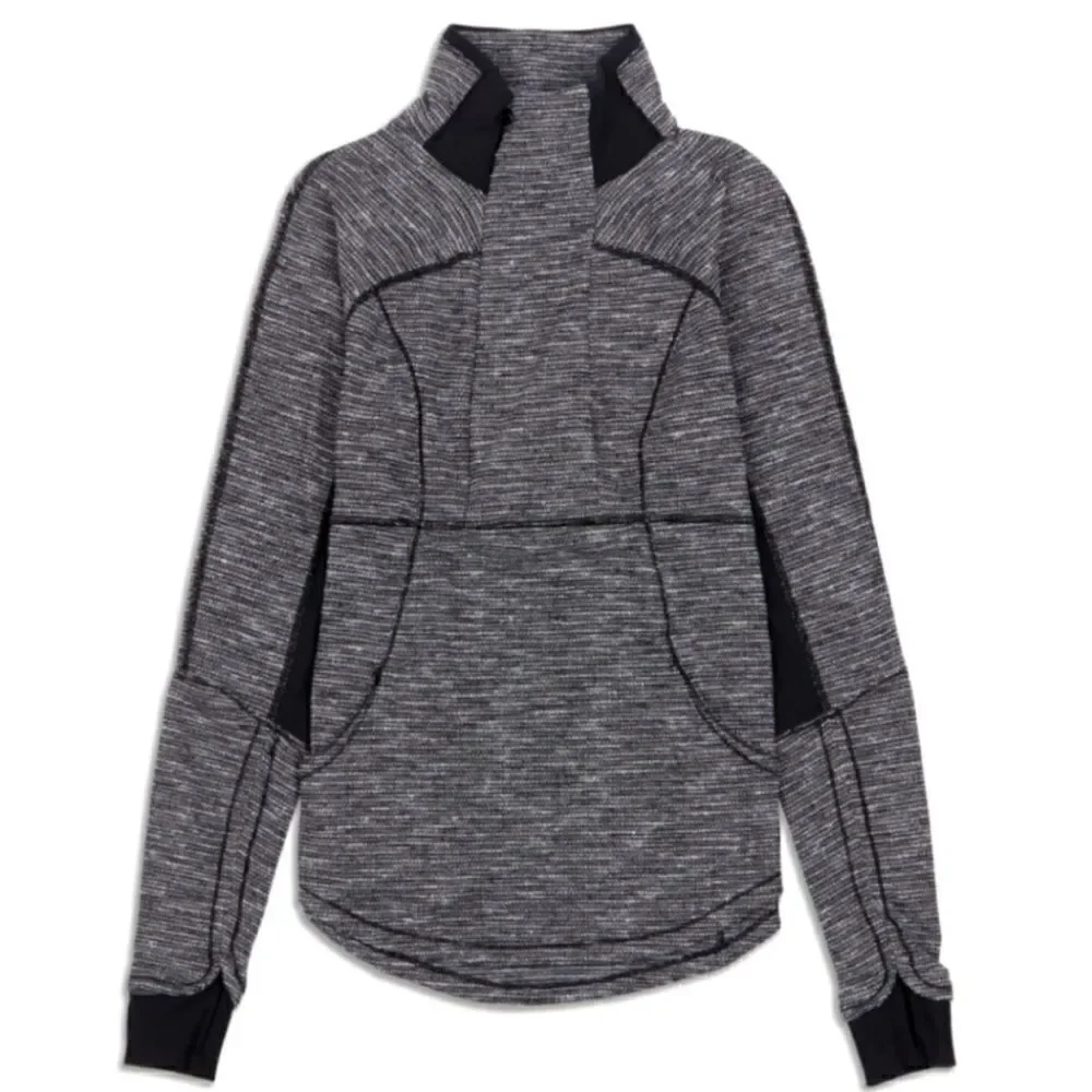 Lululemon Base Runner Herringbone 1/2 zip Rulu pullover jacket Size 6
